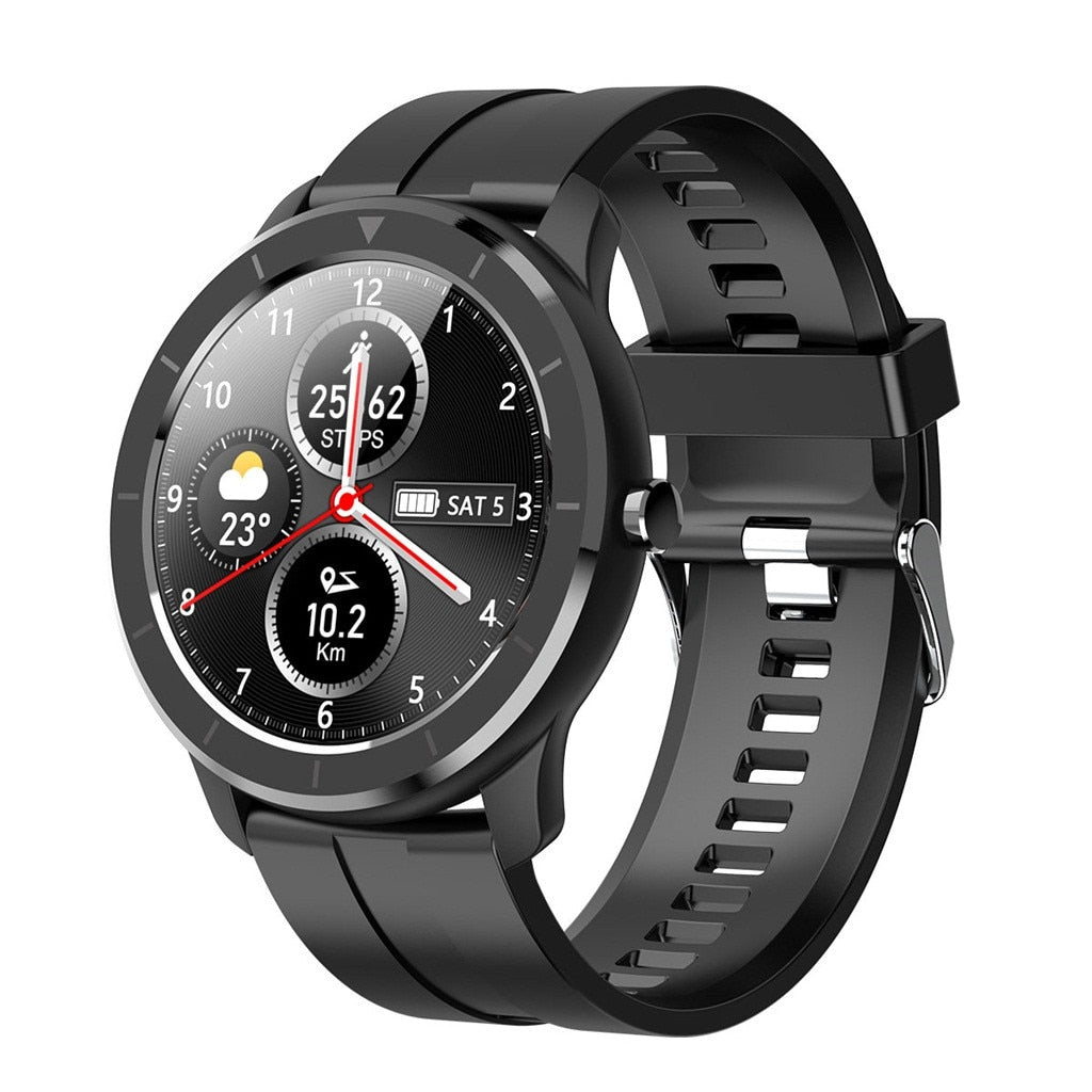 Full Touch Blood Pressure Heart-Rate Monitor Smartwatch