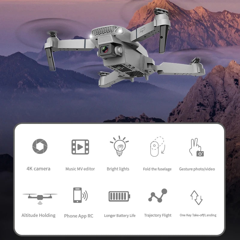 https://johnnywalkerelectronics.com › products › kbdfa-2023-new-e88-pro-wifi-fpv-drone-wide-angle-hd-4k-1080p-camera-height-hold-rc-foldable-quadcopter-dron-helicopter-toys-gift