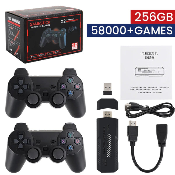 https://johnnywalkerelectronics.com › products › new-x2-plus-game-stick-4k-hd-video-game-console-2-4g-double-wireless-controller-game-stick-for-n64-psp-ps1-gba-1