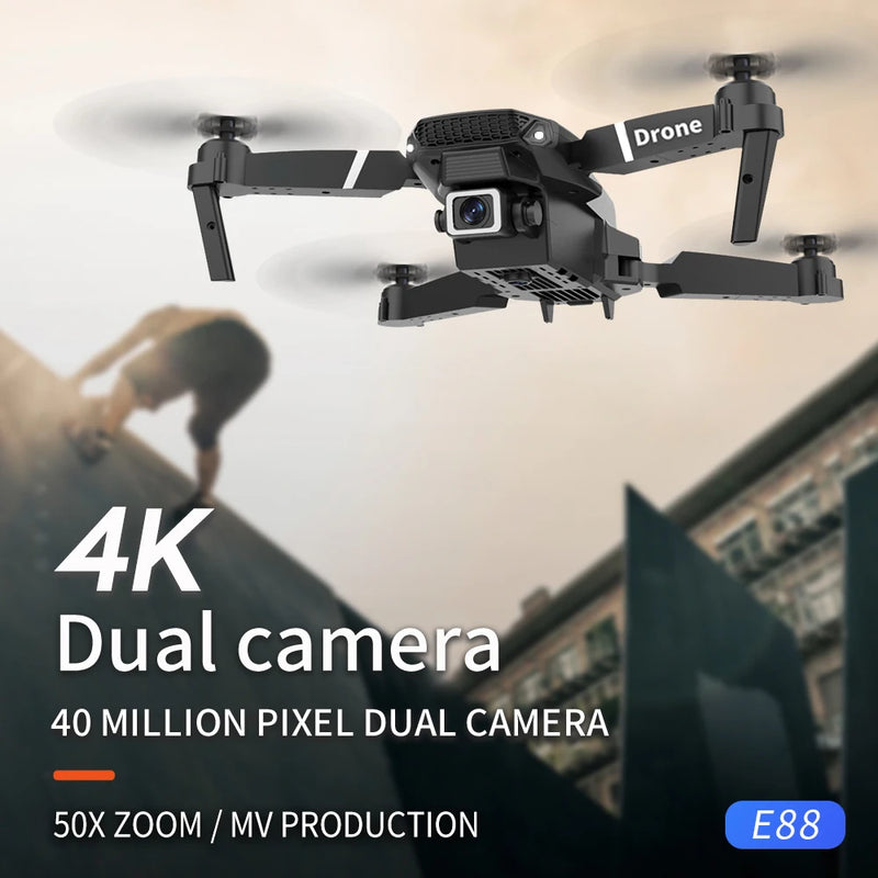 https://johnnywalkerelectronics.com › products › kbdfa-2023-new-e88-pro-wifi-fpv-drone-wide-angle-hd-4k-1080p-camera-height-hold-rc-foldable-quadcopter-dron-helicopter-toys-gift