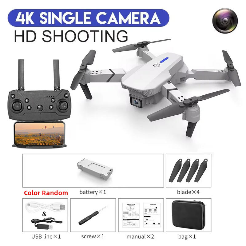 https://johnnywalkerelectronics.com › products › kbdfa-2023-new-e88-pro-wifi-fpv-drone-wide-angle-hd-4k-1080p-camera-height-hold-rc-foldable-quadcopter-dron-helicopter-toys-gift