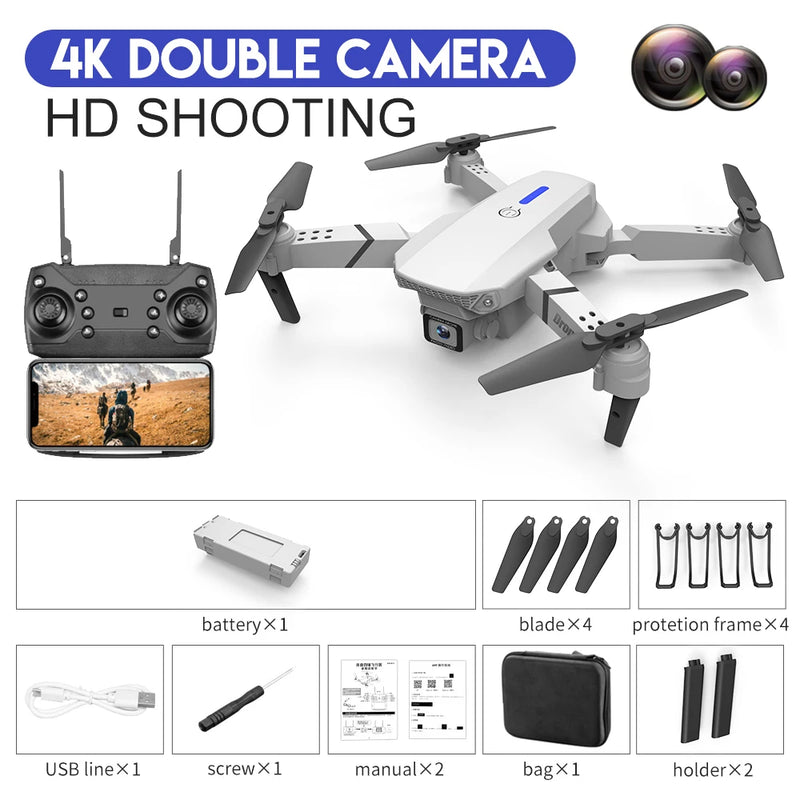 https://johnnywalkerelectronics.com › products › kbdfa-2023-new-e88-pro-wifi-fpv-drone-wide-angle-hd-4k-1080p-camera-height-hold-rc-foldable-quadcopter-dron-helicopter-toys-gift