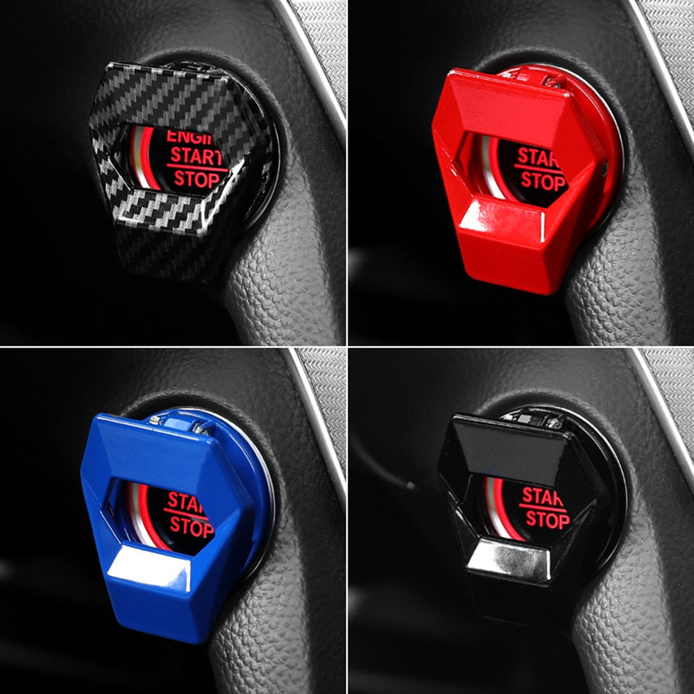 Car Engine Start Stop Switch Button Cover Decorative Auto Accessories Push Button Sticky Cover Car Interior 2021