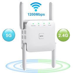 https://johnnywalkerelectronics.com › products › 5-ghz-wifi-repeater-wireless-wifi-extender-1200mbps-wi-fi-amplifier-802-11n-long-range-wi-fi-signal-booster-2-4g-wifi-repiter